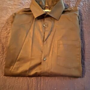 Geoffrey Beene Black Casual Button Down Shirt